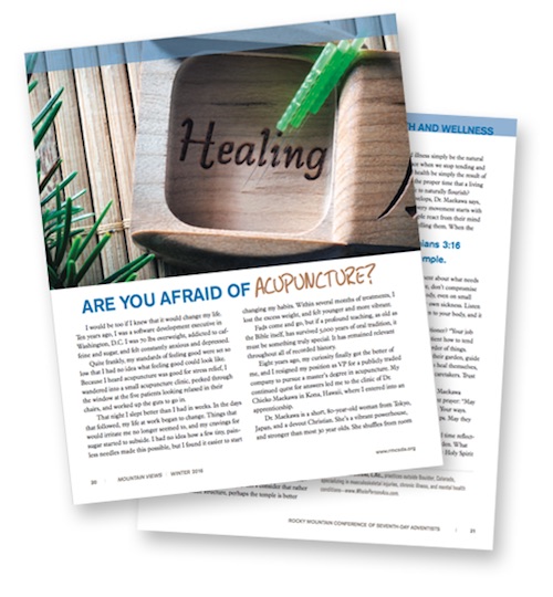 Are You Afraid of Acupuncture, Mountain Views Article by Michael Dabrowski